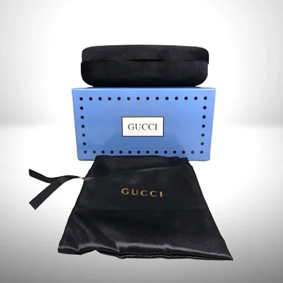 Gucci GG0043SA Aviator Sunglasses – Gold Frame / Gray Gradient Lenses - NEW - Picture 9 of 9